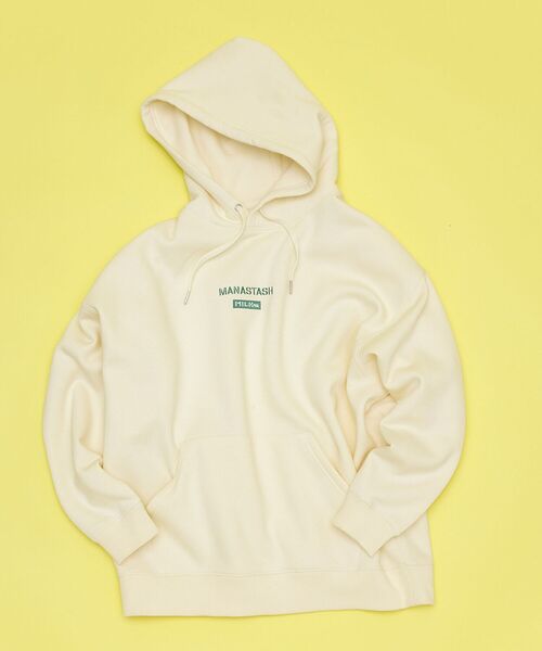 MILKFED.(ミルクフェド)の「MILKFED. × MANASTASH /ミルクフェド×マナスタッシュ SWEAT HOODIE スウェットフーディー パーカー(パーカー・レディース・ブラック/ベージュ/ナチュラル・MEDIUM/LARGE)」の17枚目の写真