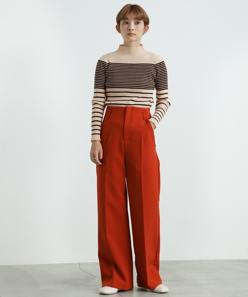 select MOCA(セレクトモカ)の「2021 AW プチハイネックランダムボーダーニット(ニット/セーター・レディース・ホワイト/ブラック/ライトベージュ・FREE)」の18枚目の写真