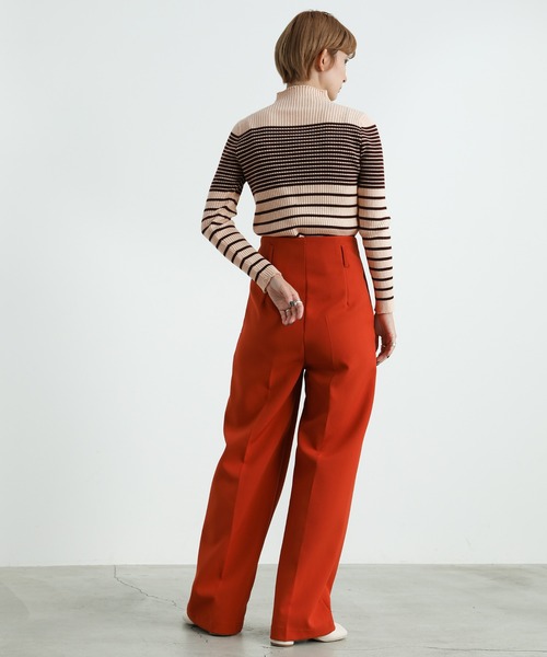 select MOCA(セレクトモカ)の「2021 AW プチハイネックランダムボーダーニット(ニット/セーター・レディース・ホワイト/ブラック/ライトベージュ・FREE)」の16枚目の写真
