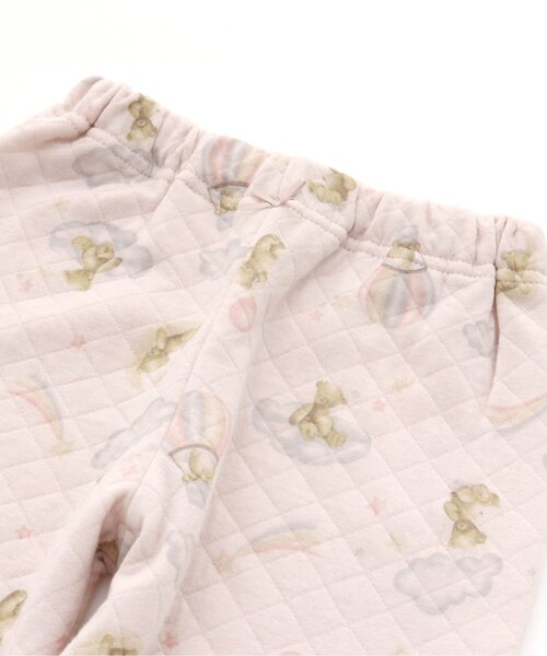 apres les cours（アプレレクール）の「くまモチーフ柄前開きキルトパジャマ（ルームウェア/パジャマ・キッズ・サックスブルー/ピンク・110/80/100/120/90/130）」の10枚目の写真