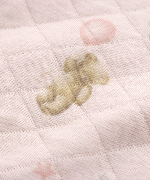 apres les cours（アプレレクール）の「くまモチーフ柄前開きキルトパジャマ（ルームウェア/パジャマ・キッズ・サックスブルー/ピンク・110/80/100/120/90/130）」の14枚目の写真