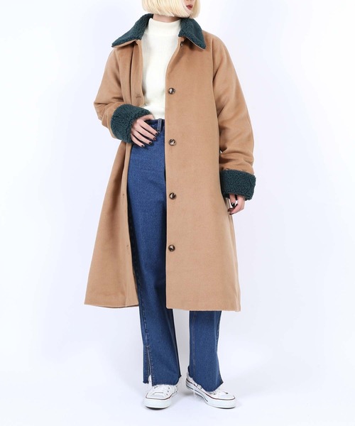 PUNYUS（プニュズ）の「Aラインコート（ステンカラーコート・レディース・ブラック/ブラウン/ベージュ・1/2/4/3）」の3枚目の写真