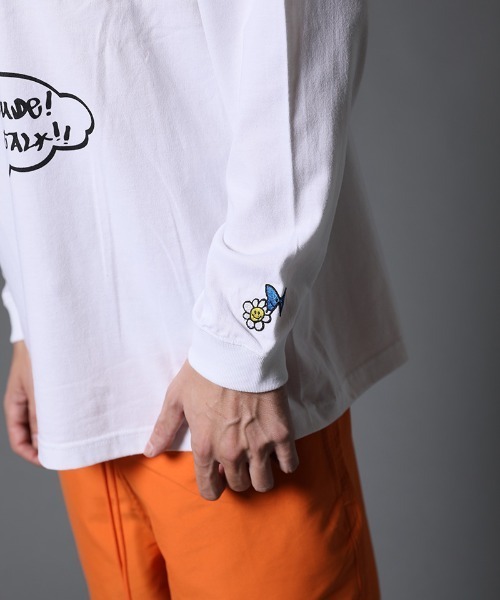STUD MUFFIN(スタッドマフィン)の「mlt3640-5.6ozコットン天竺 SPEACH BUBBLESシークイン LS Tシャツ(Tシャツ/カットソー・メンズ・ホワイト/ブラック・2/3/4)」の8枚目の写真