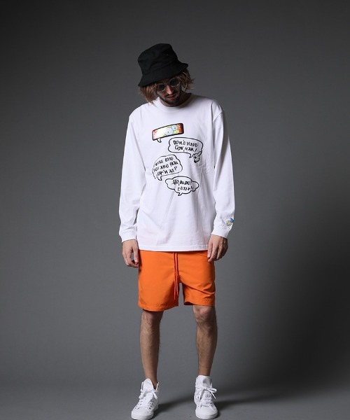 STUD MUFFIN(スタッドマフィン)の「mlt3640-5.6ozコットン天竺 SPEACH BUBBLESシークイン LS Tシャツ(Tシャツ/カットソー・メンズ・ホワイト/ブラック・2/3/4)」の10枚目の写真