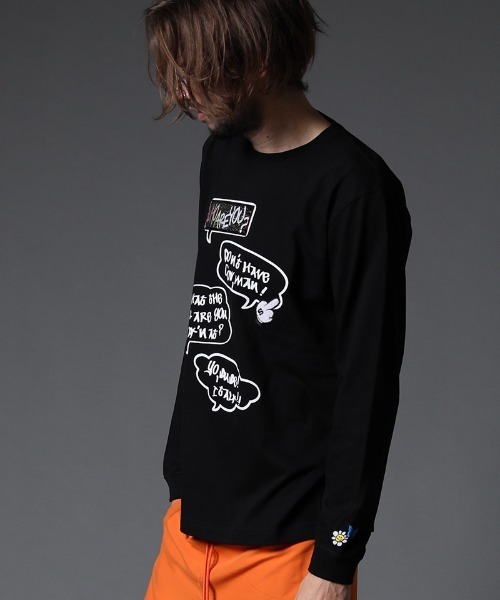 STUD MUFFIN(スタッドマフィン)の「mlt3640-5.6ozコットン天竺 SPEACH BUBBLESシークイン LS Tシャツ(Tシャツ/カットソー・メンズ・ホワイト/ブラック・2/3/4)」の14枚目の写真