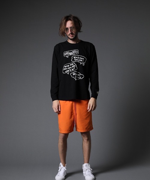 STUD MUFFIN(スタッドマフィン)の「mlt3640-5.6ozコットン天竺 SPEACH BUBBLESシークイン LS Tシャツ(Tシャツ/カットソー・メンズ・ホワイト/ブラック・2/3/4)」の18枚目の写真