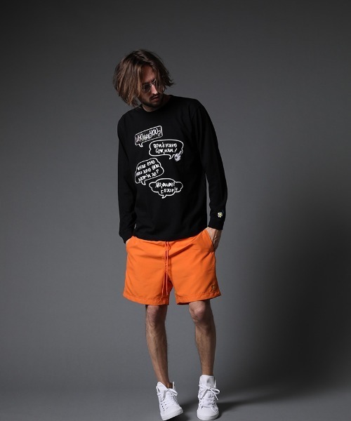 STUD MUFFIN(スタッドマフィン)の「mlt3640-5.6ozコットン天竺 SPEACH BUBBLESシークイン LS Tシャツ(Tシャツ/カットソー・メンズ・ホワイト/ブラック・2/3/4)」の19枚目の写真