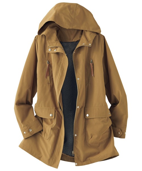 BELLUNA PLUS(ベルーナ)の「ボアライナー付マウンテンパーカー(マウンテンパーカー・レディース・マスタード/ネイビー・LARGE/X-LARGE/MEDIUM)」の1枚目の写真