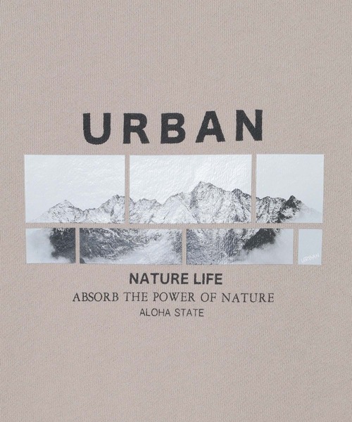 トレーナー スウェット URBAN NATURE LIFE プリントスウェット レディース ikka トレーナー スウェット URBAN NATURE LIFE プリント