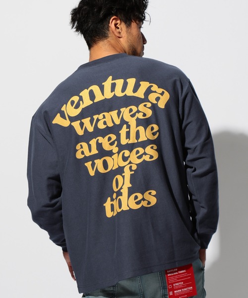 BAYFLOW(ベイフロー)の「レタープリントL/S TEE 2(Tシャツ/カットソー・メンズ・ホワイト/ネイビー/ベージュ・SMALL/MEDIUM/LARGE)」の3枚目の写真