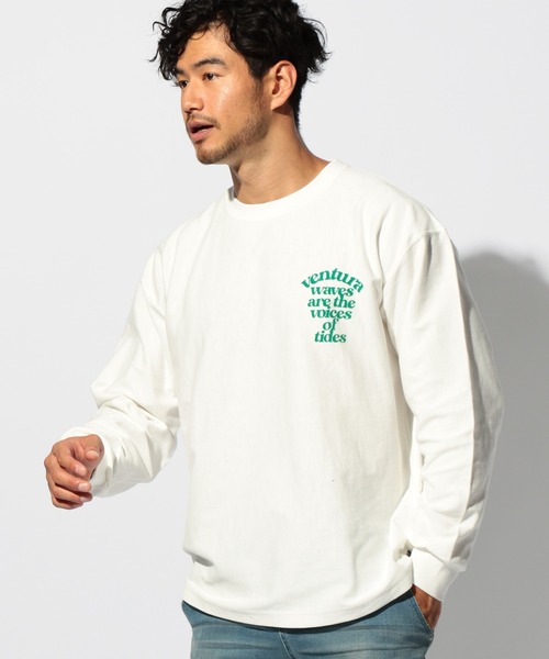 BAYFLOW(ベイフロー)の「レタープリントL/S TEE 2(Tシャツ/カットソー・メンズ・ホワイト/ネイビー/ベージュ・SMALL/MEDIUM/LARGE)」の5枚目の写真