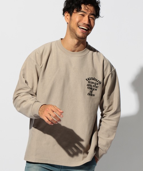 BAYFLOW(ベイフロー)の「レタープリントL/S TEE 2(Tシャツ/カットソー・メンズ・ホワイト/ネイビー/ベージュ・SMALL/MEDIUM/LARGE)」の6枚目の写真