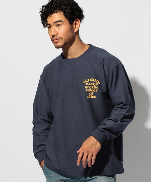 BAYFLOW(ベイフロー)の「レタープリントL/S TEE 2(Tシャツ/カットソー・メンズ・ホワイト/ネイビー/ベージュ・SMALL/MEDIUM/LARGE)」の8枚目の写真