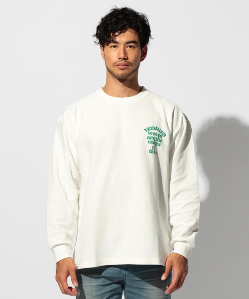 BAYFLOW(ベイフロー)の「レタープリントL/S TEE 2(Tシャツ/カットソー・メンズ・ホワイト/ネイビー/ベージュ・SMALL/MEDIUM/LARGE)」の9枚目の写真