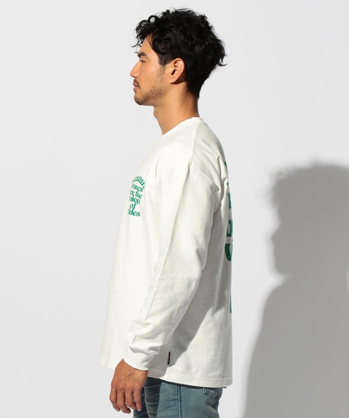 BAYFLOW(ベイフロー)の「レタープリントL/S TEE 2(Tシャツ/カットソー・メンズ・ホワイト/ネイビー/ベージュ・SMALL/MEDIUM/LARGE)」の10枚目の写真