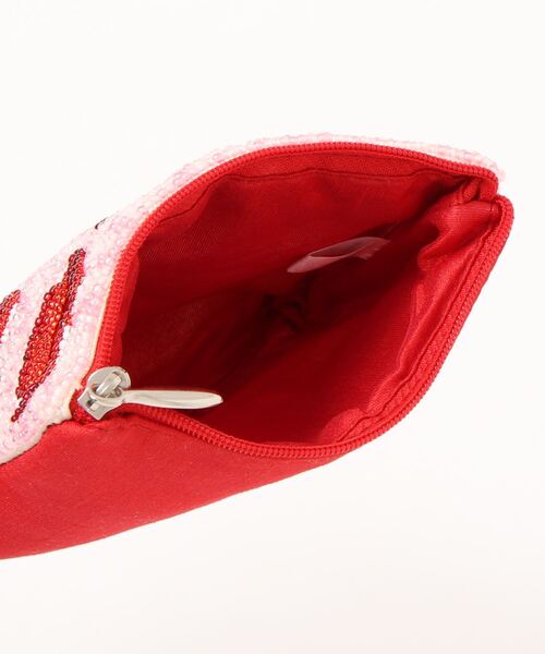 ROSE BUD（ローズバッド）の「リップモチーフミニポーチ（ポーチ・レディース・ピンク・FREE）」の2枚目の写真