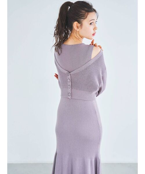 dazzlin（ダズリン）の「4WAYカーデセミマーメイドワンピース（ワンピース・レディース・モカ/ブラウン/ベージュ/グレー/グリーン/ライトグレー/クリーム・FREE）」の20枚目の写真