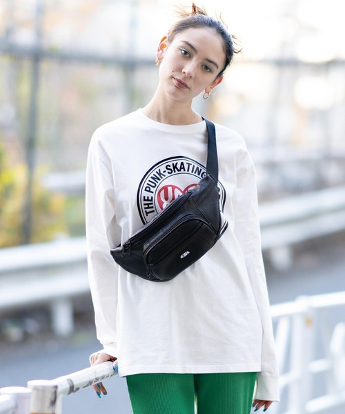 X-girl（エックスガール）の「CARGO POCKET WAIST POUCH（ボディバッグ/ウエストポーチ・レディース・ブラック/ライトブルー・ONE SIZE）」の10枚目の写真