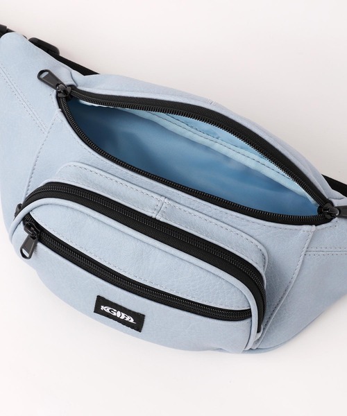 X-girl（エックスガール）の「CARGO POCKET WAIST POUCH（ボディバッグ/ウエストポーチ・レディース・ブラック/ライトブルー・ONE SIZE）」の3枚目の写真