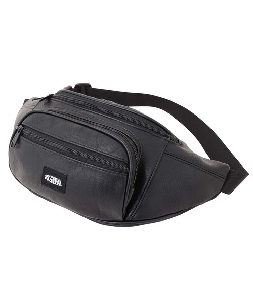 X-girl（エックスガール）の「CARGO POCKET WAIST POUCH（ボディバッグ/ウエストポーチ・レディース・ブラック/ライトブルー・ONE SIZE）」の5枚目の写真