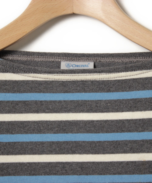 ORCIVAL（オーシバル）の「ボーダー柄長袖カットソー（Tシャツ/カットソー・レディース・グレー・1）」の3枚目の写真