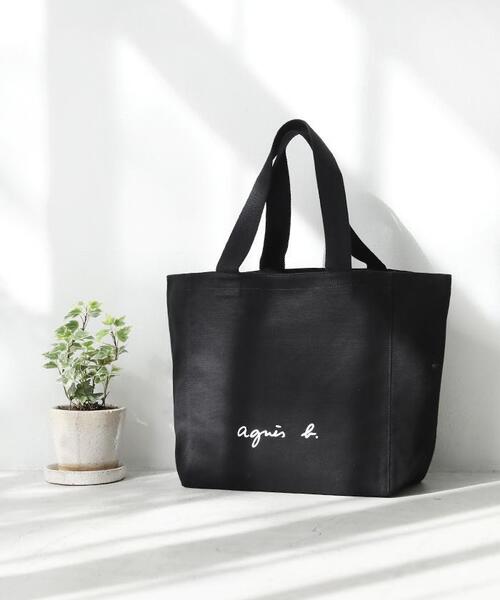 agnes b.（アニエスベー）の「WEBスペシャル ロゴトートバッグ GO03‐01（トートバッグ・レディース・ブラック・FREE）」の4枚目の写真