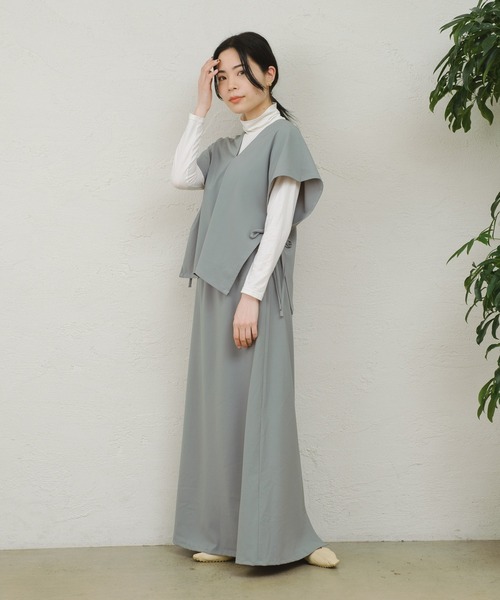 ONEME（ワンム）の「【 ONEME 】ロングスカートセットアップ（スカート・レディース・ブラック/オリーブ・FREE）」の7枚目の写真