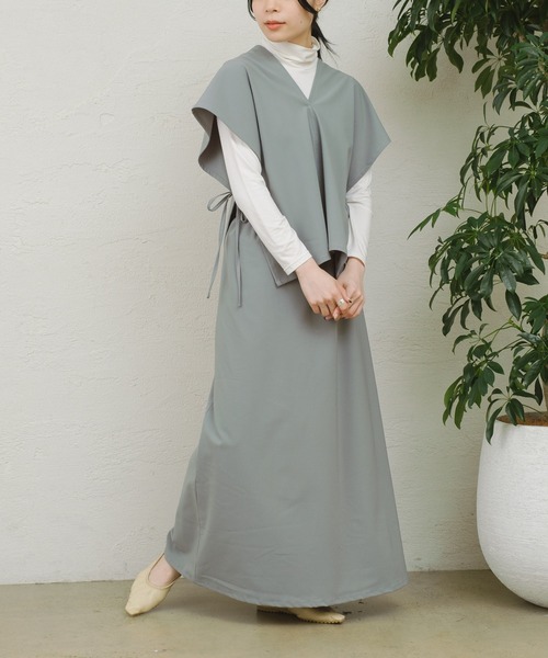 ONEME（ワンム）の「【 ONEME 】ロングスカートセットアップ（スカート・レディース・ブラック/オリーブ・FREE）」の8枚目の写真