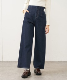 OLIVE des OLIVE | スタイルアップデニムワイドパンツ(デニムパンツ)