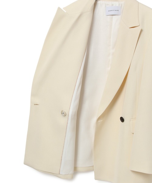 ADAM ET ROPE'（アダムエロペ）の「ワイドスリーブダブルブレストジャケット（テーラードジャケット・レディース・キナリ/ブラック・38/36）」の16枚目の写真