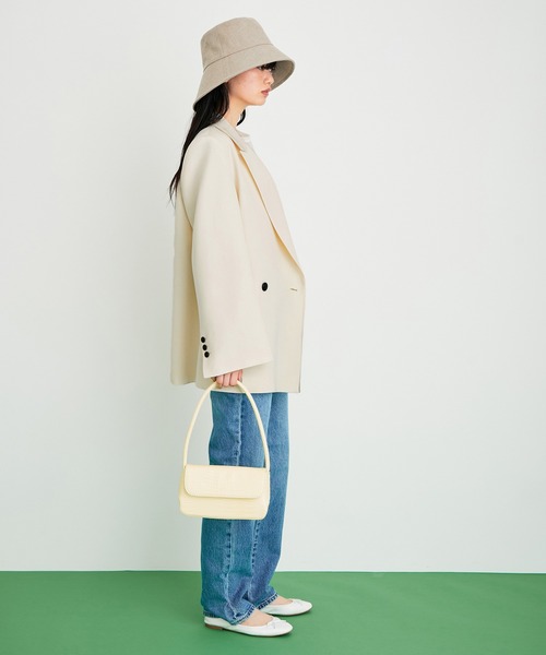 ADAM ET ROPE'（アダムエロペ）の「ワイドスリーブダブルブレストジャケット（テーラードジャケット・レディース・キナリ/ブラック・38/36）」の20枚目の写真