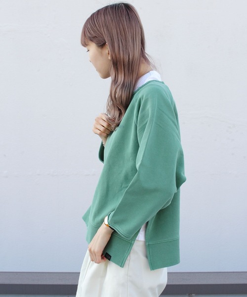 PENDLETON（ペンドルトン）の「PENDLETON/ペンドルトン　ピグメントルーズプルオーバー　PIGMENT LOOSE PULLOVER　2175-7102（Tシャツ/カットソー・レディース・グリーン/アイボリー/コーラル・FREE）」の22枚目の写真