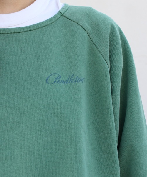 PENDLETON（ペンドルトン）の「PENDLETON/ペンドルトン　ピグメントルーズプルオーバー　PIGMENT LOOSE PULLOVER　2175-7102（Tシャツ/カットソー・レディース・グリーン/アイボリー/コーラル・FREE）」の19枚目の写真