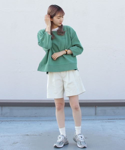 PENDLETON（ペンドルトン）の「PENDLETON/ペンドルトン　ピグメントルーズプルオーバー　PIGMENT LOOSE PULLOVER　2175-7102（Tシャツ/カットソー・レディース・グリーン/アイボリー/コーラル・FREE）」の21枚目の写真