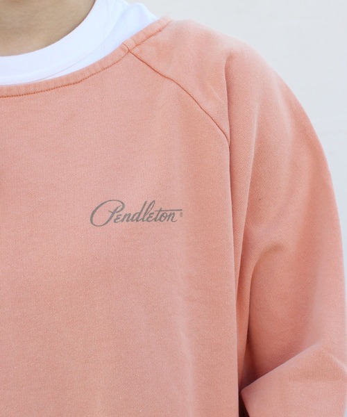 PENDLETON（ペンドルトン）の「PENDLETON/ペンドルトン　ピグメントルーズプルオーバー　PIGMENT LOOSE PULLOVER　2175-7102（Tシャツ/カットソー・レディース・グリーン/アイボリー/コーラル・FREE）」の13枚目の写真