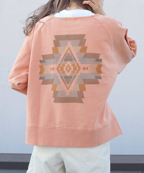 PENDLETON（ペンドルトン）の「PENDLETON/ペンドルトン　ピグメントルーズプルオーバー　PIGMENT LOOSE PULLOVER　2175-7102（Tシャツ/カットソー・レディース・グリーン/アイボリー/コーラル・FREE）」の14枚目の写真