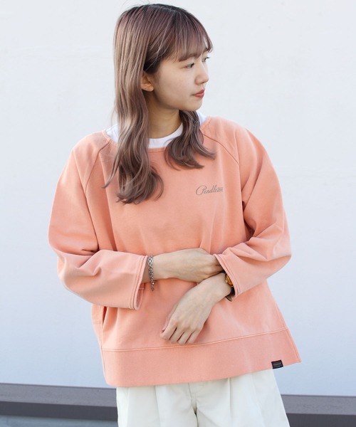 PENDLETON（ペンドルトン）の「PENDLETON/ペンドルトン　ピグメントルーズプルオーバー　PIGMENT LOOSE PULLOVER　2175-7102（Tシャツ/カットソー・レディース・グリーン/アイボリー/コーラル・FREE）」の4枚目の写真