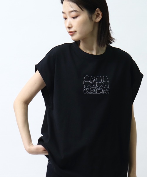 Fu Dueka エーカ 女の子刺しゅうノースリーブ Tシャツ Fui Tシャツ カットソー Fu Dueka エーカ のファッション通販 Zozotown