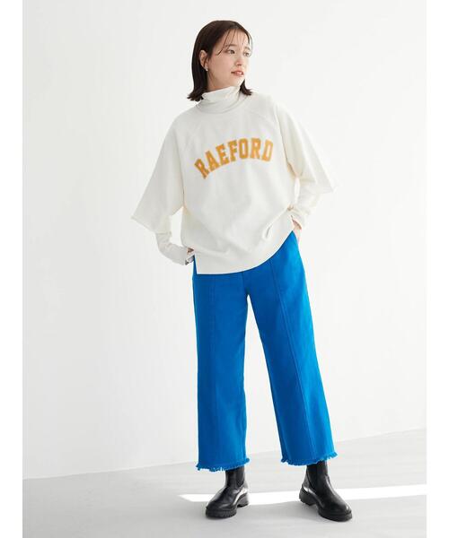 Green　Parks（グリーンパークス）の「裾ほつれカラーツイルパンツ＊（その他パンツ・レディース・レッド/ブルー・S/M/L）」の14枚目の写真