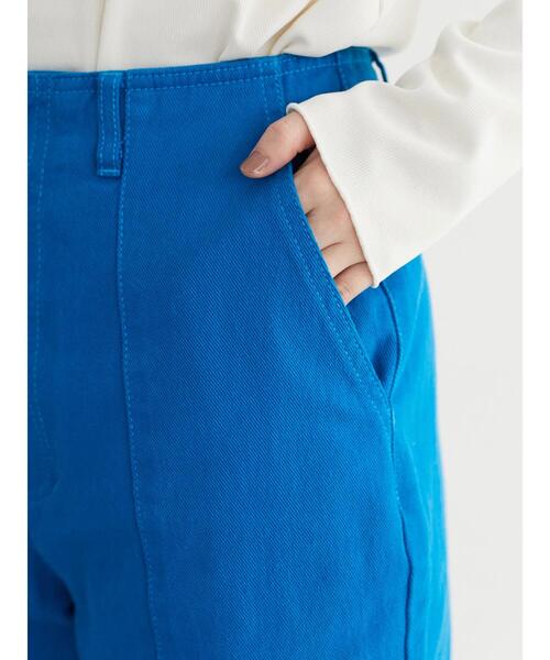 Green　Parks（グリーンパークス）の「裾ほつれカラーツイルパンツ＊（その他パンツ・レディース・レッド/ブルー・S/M/L）」の7枚目の写真