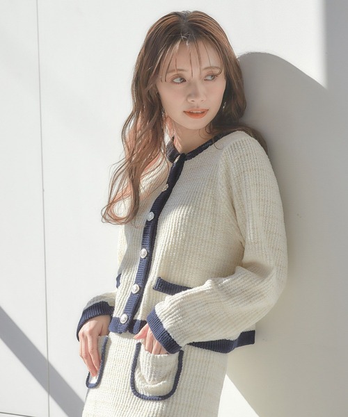 ︎✦︎専用︎✦︎ @@さま 〜10/5.8 2点 mysty woman（ミスティウーマン）の「MIXツイード配色カーディガン