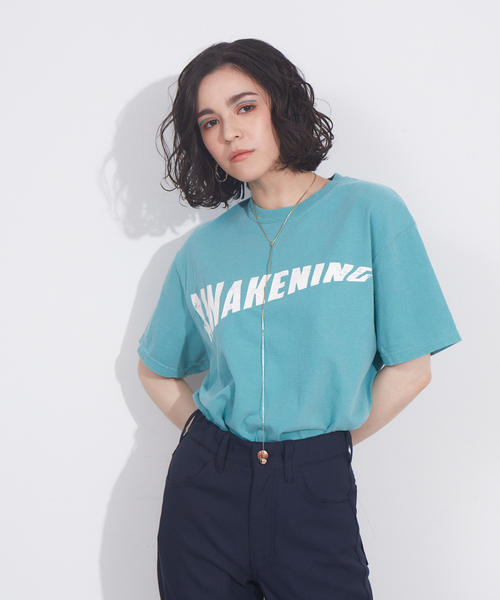 NOMINE（ノミネ）の「ガーメントダイヴィンテージプリントTシャツ（Tシャツ/カットソー・レディース・ホワイト系その他/グリーン系その他/グレー系その他/ホワイト系その他2/グリーン系その他2/グレー系その他2・フリー）」の6枚目の写真