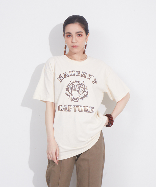 NOMINE（ノミネ）の「ガーメントダイヴィンテージプリントTシャツ（Tシャツ/カットソー・レディース・ホワイト系その他/グリーン系その他/グレー系その他/ホワイト系その他2/グリーン系その他2/グレー系その他2・フリー）」の3枚目の写真