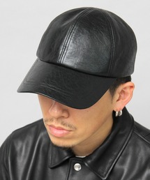 glabella | ヴィンテージレザー風 フェイクレザー ローキャップ / ツバ長め / 深め(キャップ)