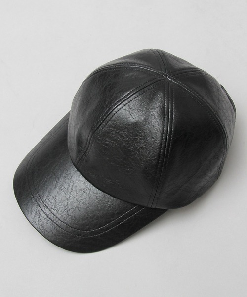 glabella（グラベラ）の「ヴィンテージレザー風 フェイクレザー ローキャップ / ツバ長め / 深め（キャップ・メンズ・ブラック・FREE）」の22枚目の写真