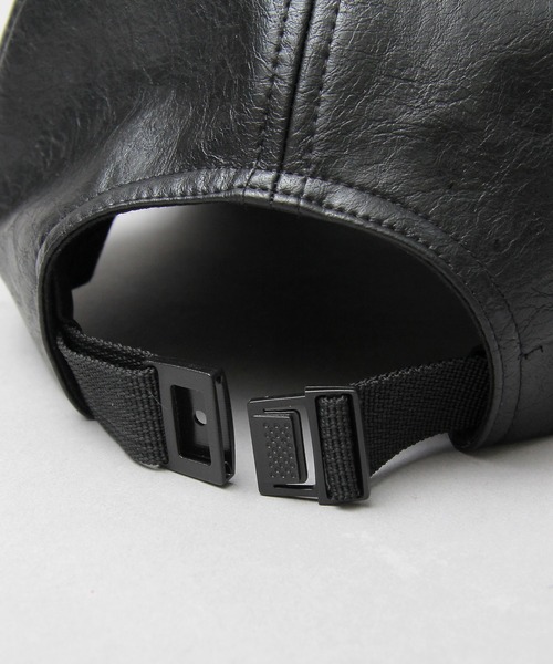 glabella（グラベラ）の「ヴィンテージレザー風 フェイクレザー ローキャップ / ツバ長め / 深め（キャップ・メンズ・ブラック・FREE）」の19枚目の写真