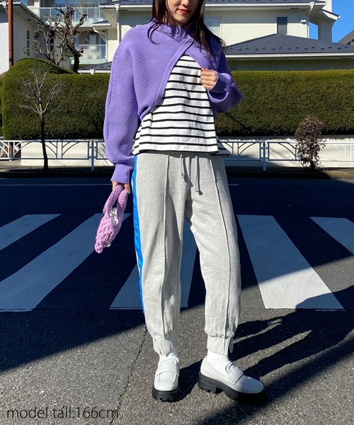 AS KNOW AS PINKY（アズノゥアズピンキー）の「重ねて２ＷＡＹライトニットプルオーバー（ニット/セーター・レディース・オフホワイト/ライトグリーン/パープル/ピンクベージュ・FREE）」の16枚目の写真