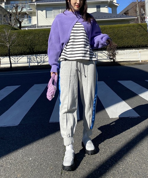 AS KNOW AS PINKY（アズノゥアズピンキー）の「重ねて２ＷＡＹライトニットプルオーバー（ニット/セーター・レディース・オフホワイト/ライトグリーン/パープル/ピンクベージュ・FREE）」の22枚目の写真