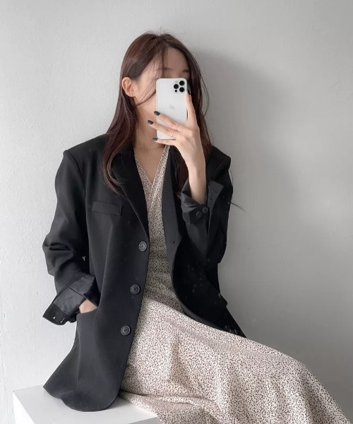 Wefst（ウェスト）の「【Wefst】小花柄マーメイドワンピース（ワンピース・レディース・ベージュ/ブラック/ホワイト・FREE）」の12枚目の写真