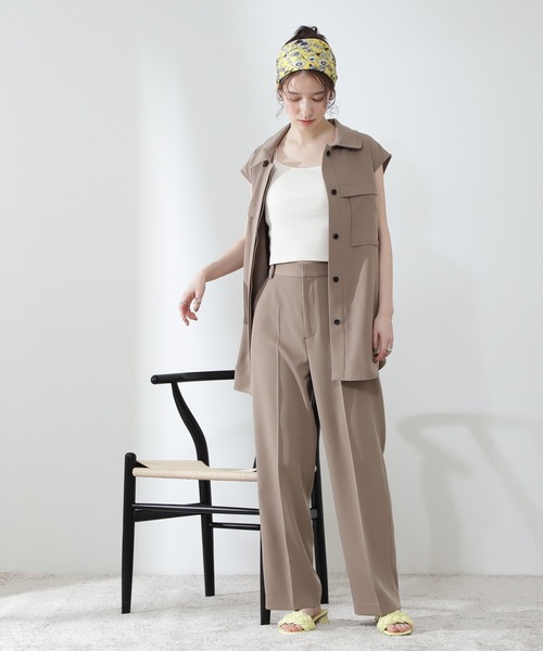 N.（N. Natural Beauty Basic）（エヌエヌナチュラルビューティーベーシック）の「◆ベルト付ジレ（その他アウター・レディース・ブラウン/ベージュ/イエロー・MEDIUM）」の16枚目の写真